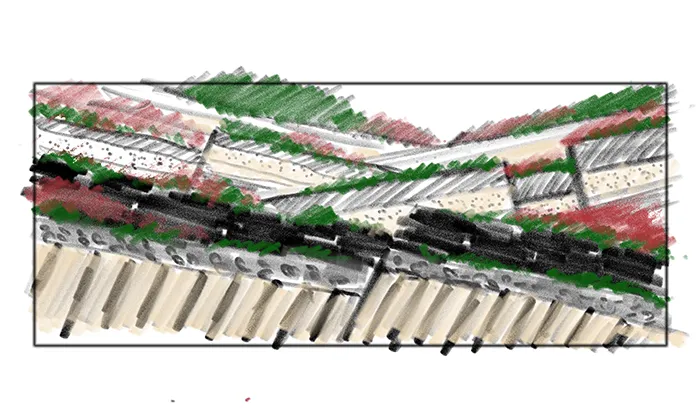Aquascaping steps Color layers of the earth IAPLC 2024 - Kazuma Takeuchi / Japan